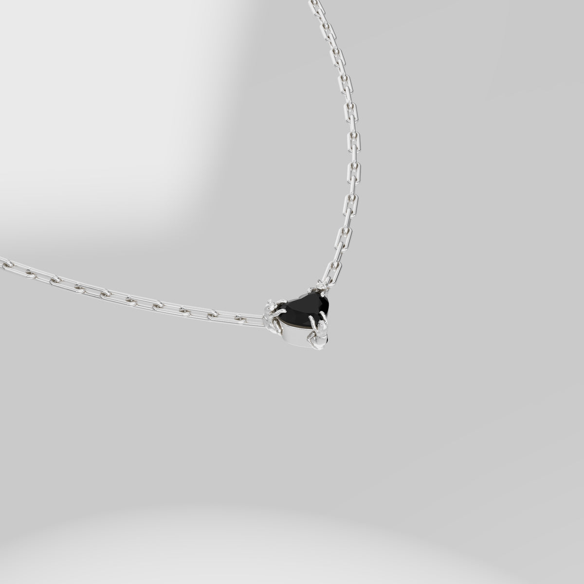 Cat Prong Heart Necklace