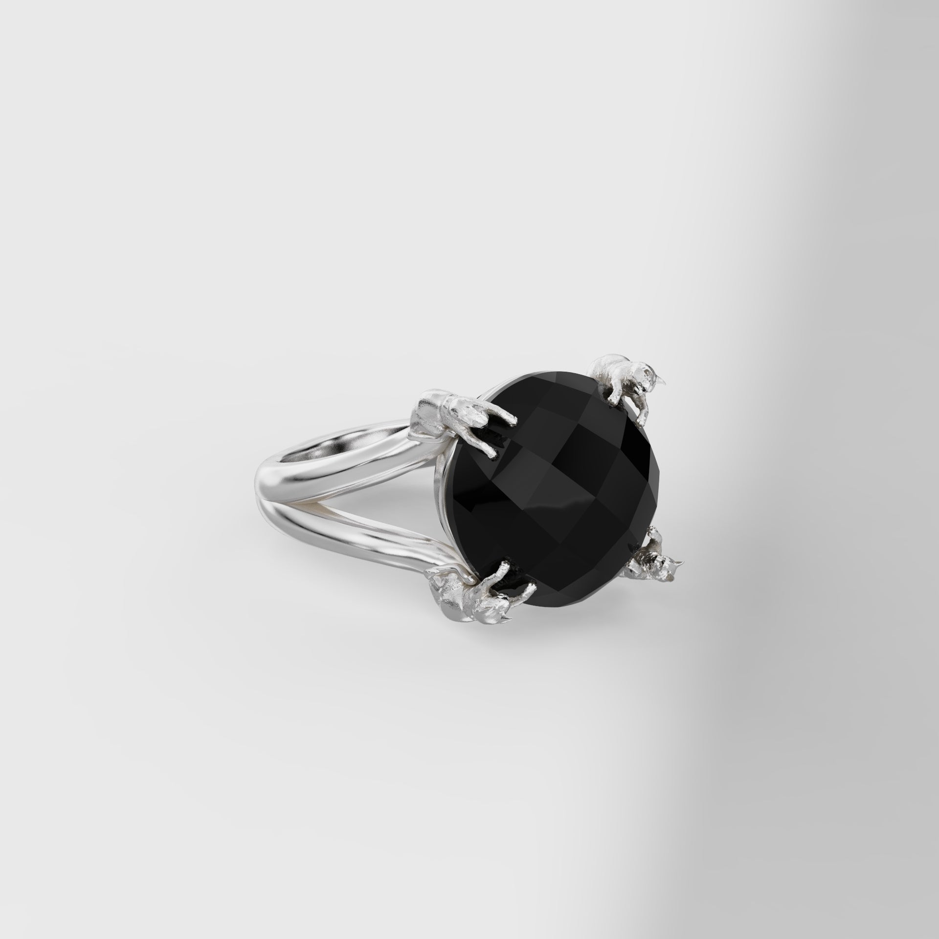 Classic Cat Prong Ring - 12mm Round