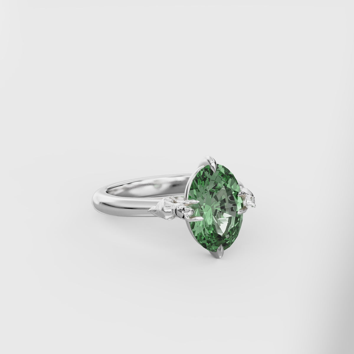 Two Cat Cathedral Ring - 9x7 Oval