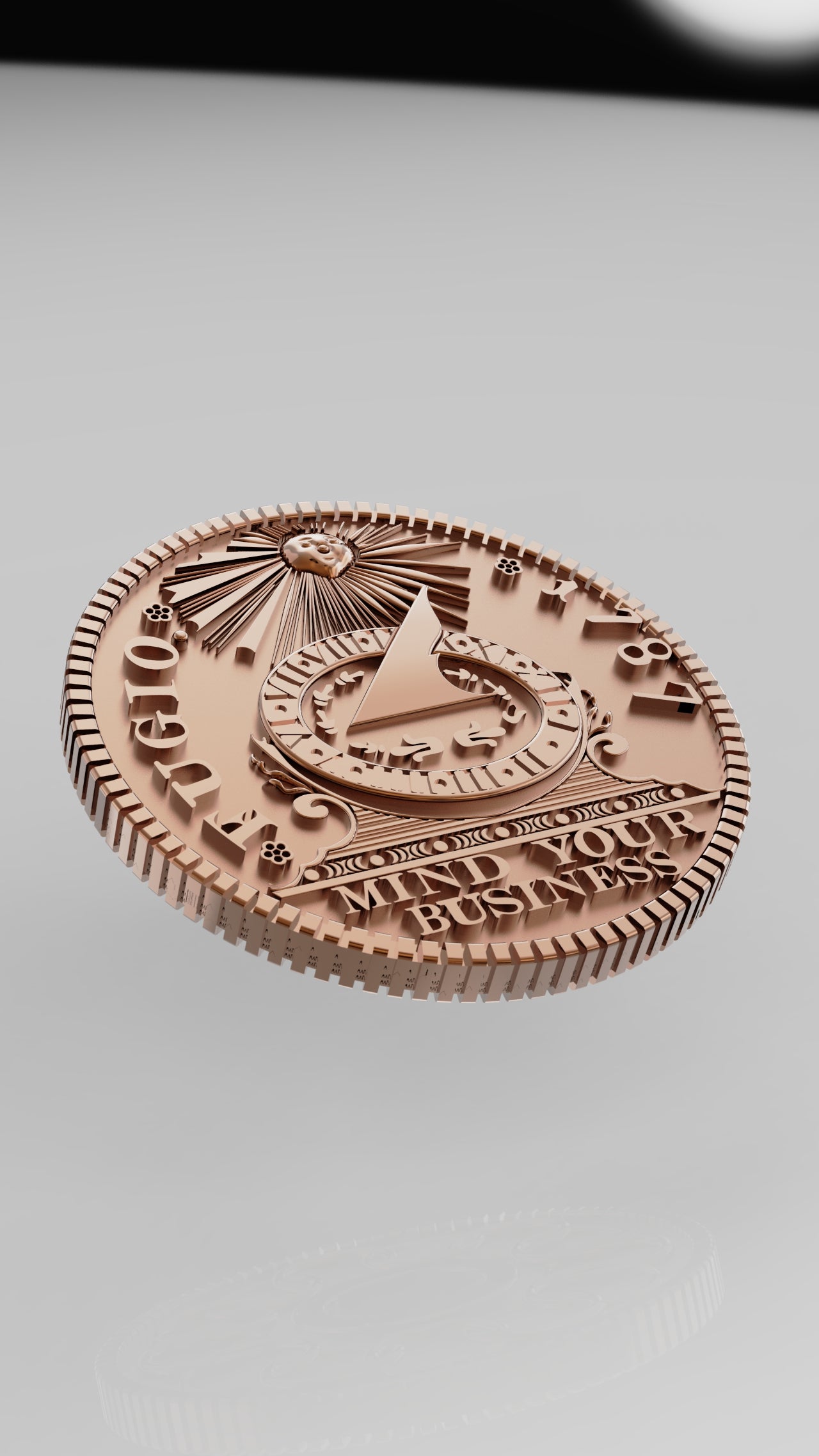 Limited edition commemorative "MIND YOUR BUSINESS" Fugio coin