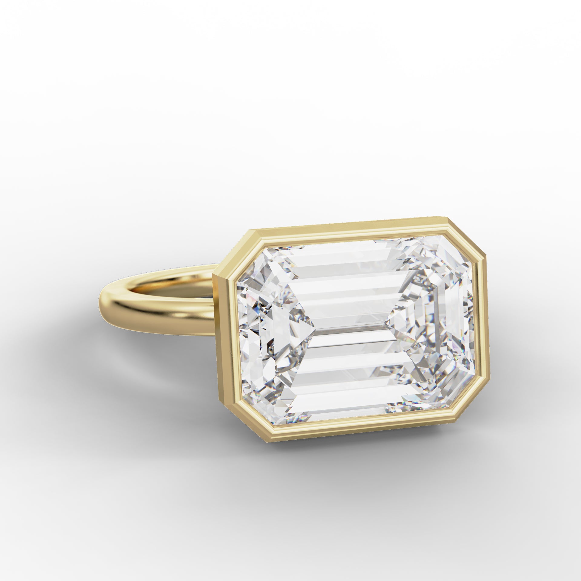 Calista Ring - Horizontal Emerald Cut