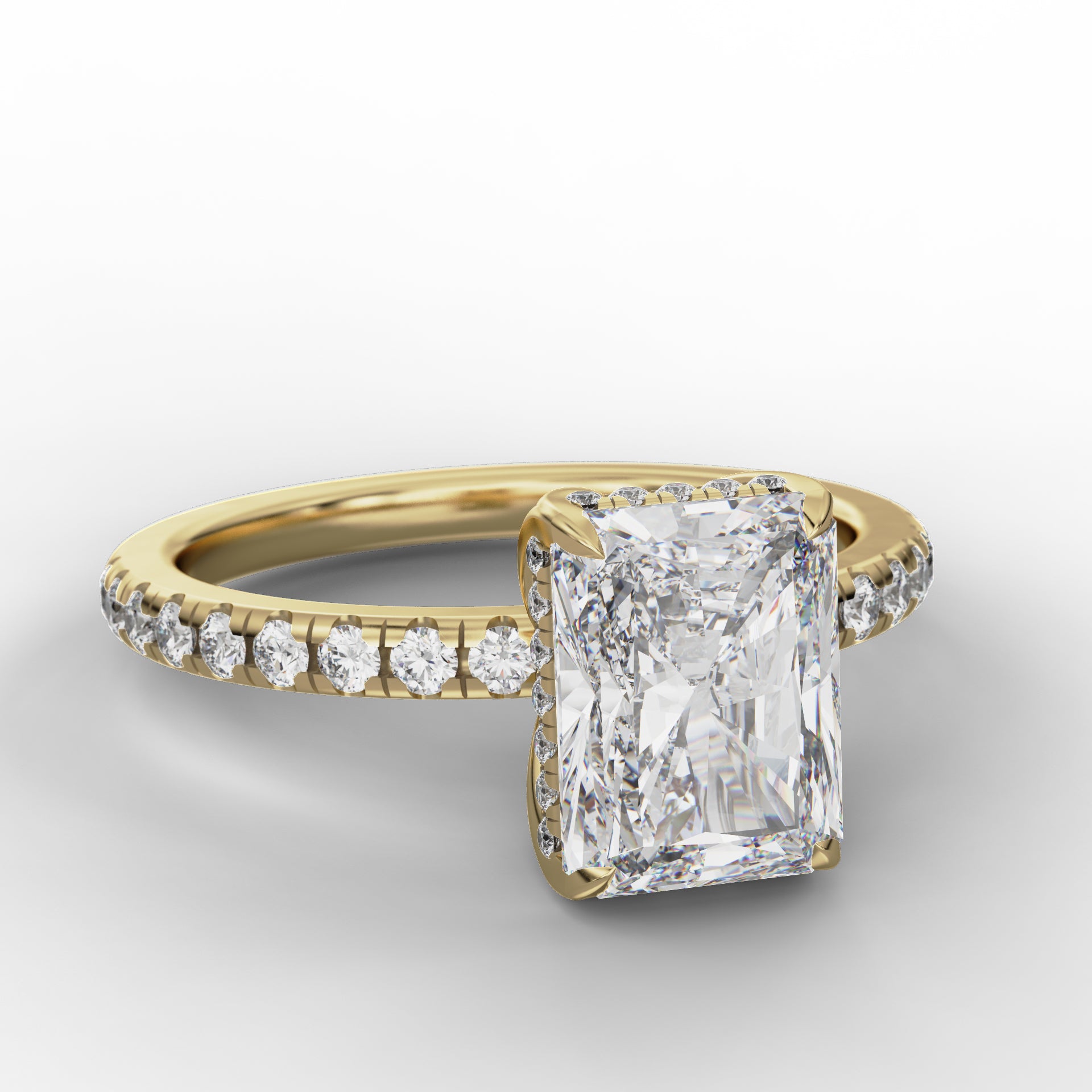 Anastasia Ring - Radiant Cut with Diamond