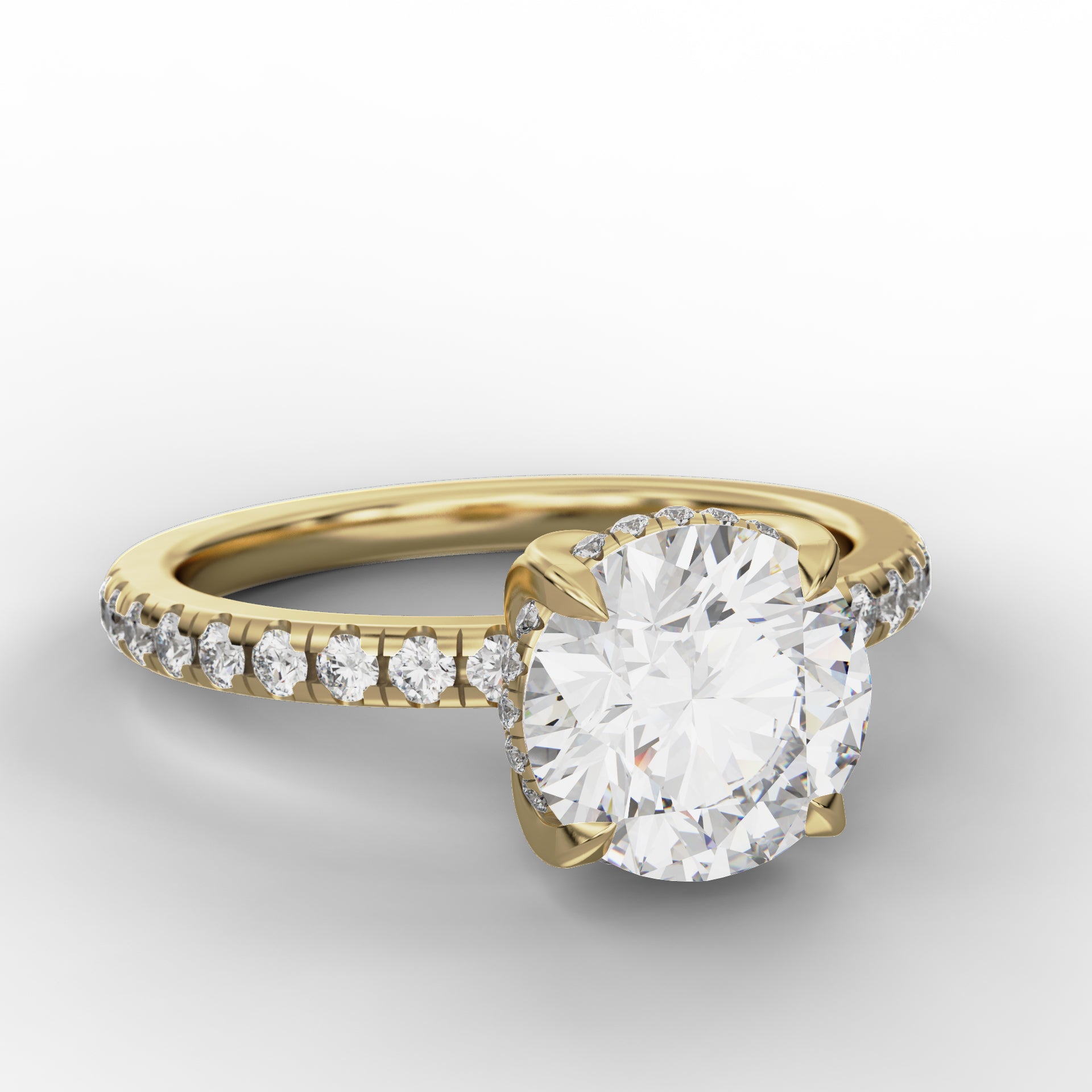 Anastasia Ring - Round Brilliant with Diamond Band