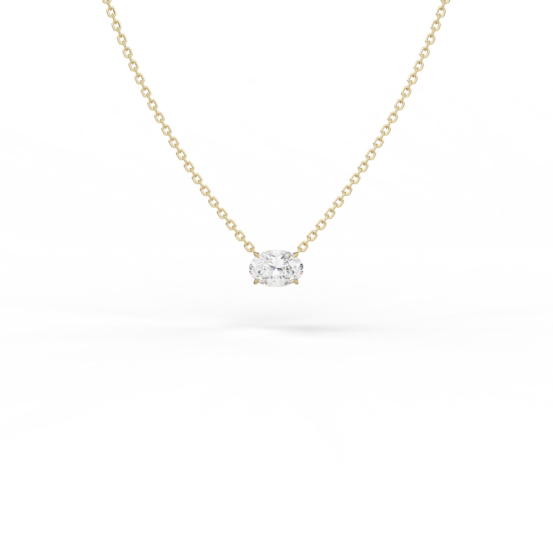 Isis Pendant - Oval Horizontal Diamond